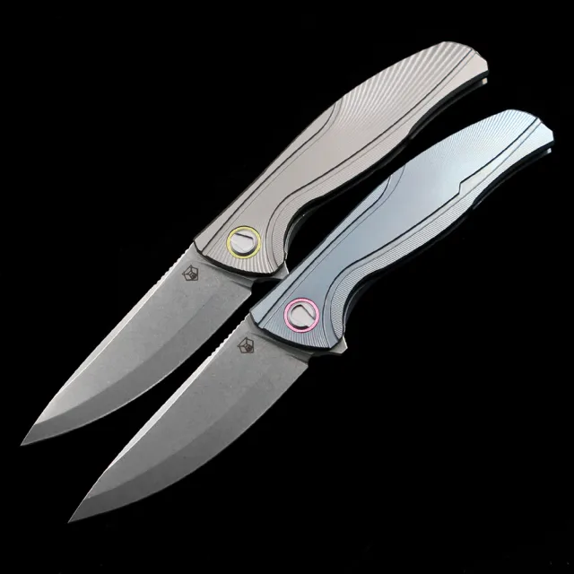 Shirogorov F7 Ceramic Bearing Titanium Handle Mark M390 knife