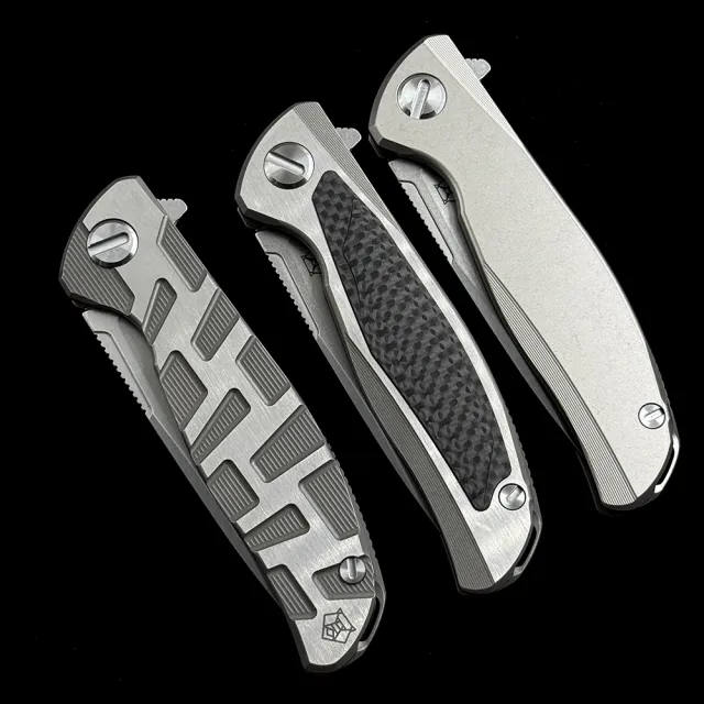 Shirogorov F95T CD F95NL Ball Bearing Titanium Handle Knife