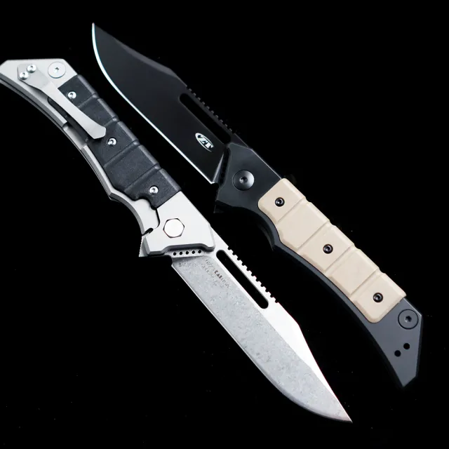 ZT 0223 Flipper Fish Fin KVT Bearing Folding Knife
