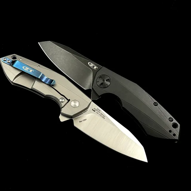 ZT 0456 Ceramics Bearing Folding Knife Mark 204P Titanium Handle Outdoor Camping Hunting EDC Tool Knife