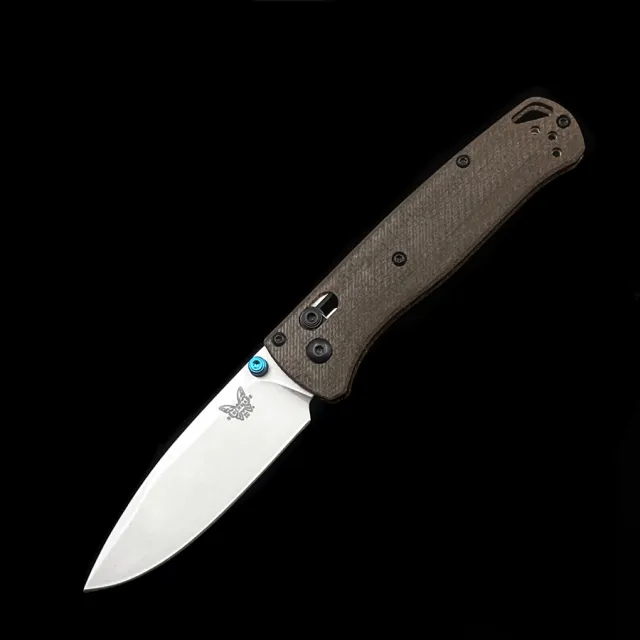 BM 535 Micarta Handle  BUGOUT AXIS Folding Knife
