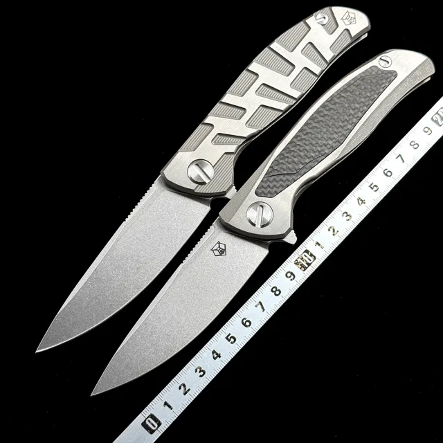 Shirogorov F95T CD F95NL Ball Bearing Titanium Handle Knife