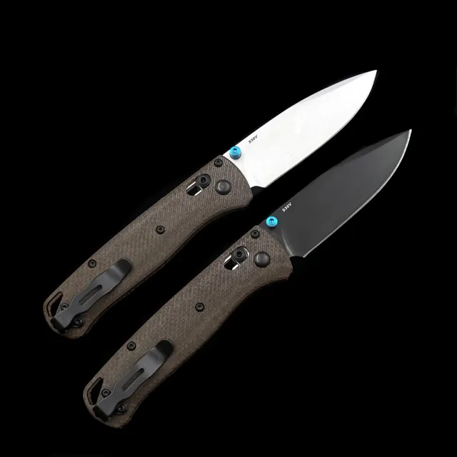 BM 535 Micarta Handle  BUGOUT AXIS Folding Knife