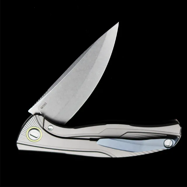 Shirogorov F7 Ceramic Bearing Titanium Handle Mark M390 knife
