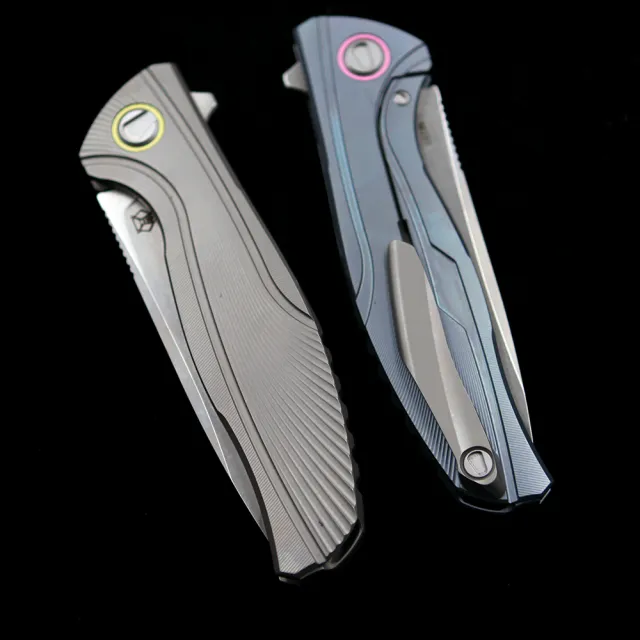 Shirogorov F7 Ceramic Bearing Titanium Handle Mark M390 knife