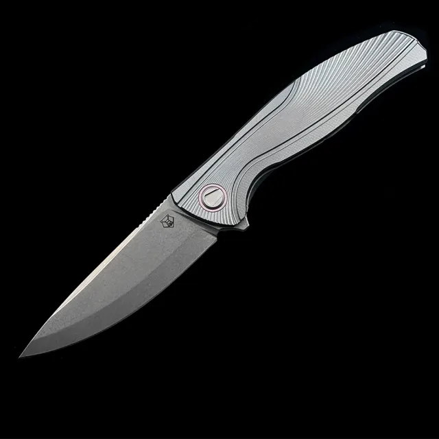 Shirogorov F7 Ceramic Bearing Titanium Handle Mark M390 knife
