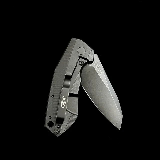 ZT 0456 Ceramics Bearing Folding Knife Mark 204P Titanium Handle Outdoor Camping Hunting EDC Tool Knife