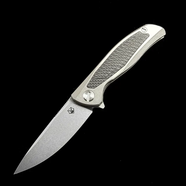 Shirogorov F95T CD F95NL Ball Bearing Titanium Handle Knife