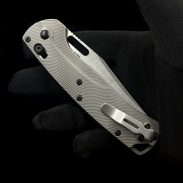 BM 15535 TIP Hunt Taggedout AXIS 100% 14C28N Titanium Folding Knife