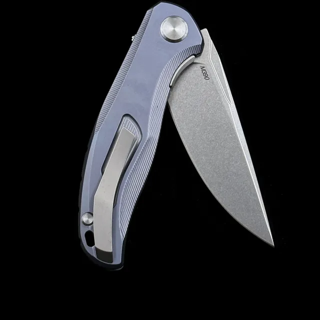 Shirogorov Stellar Ceramic Bearing Titanium Handle Mark M390 Folding Knife