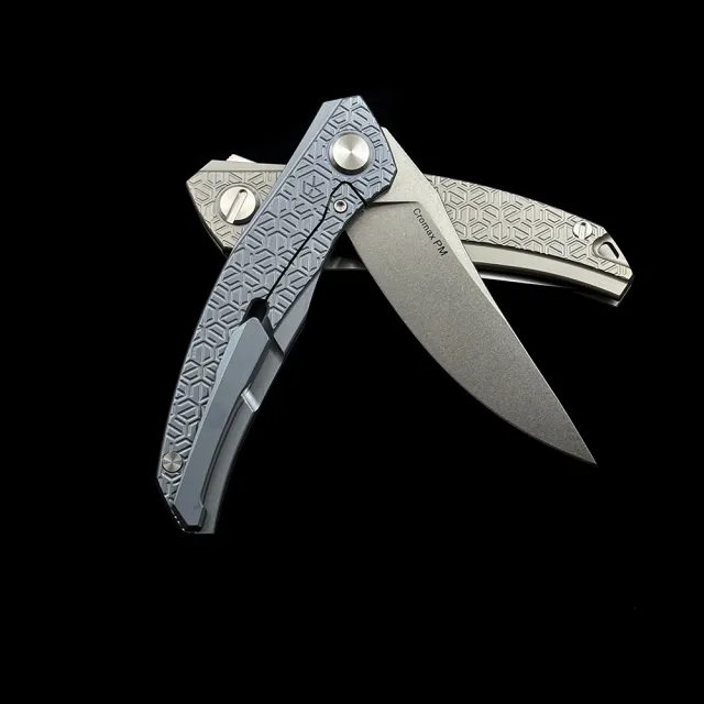 Shirogorov Quantum Cromax PM Blade Titanium Alloy Handle Folding Knife Outdoor Camping Hunting Pocket EDC Tool Knife