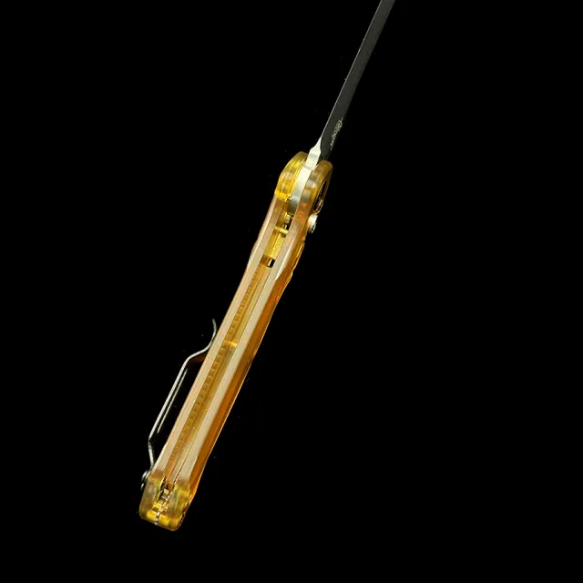 BM 9400 Osborne AUTO Foam Amber Ultem Handle Folding Knife