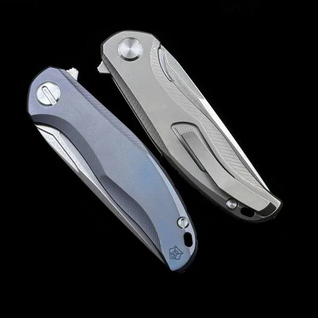 Shirogorov Stellar Ceramic Bearing Titanium Handle Mark M390 Folding Knife