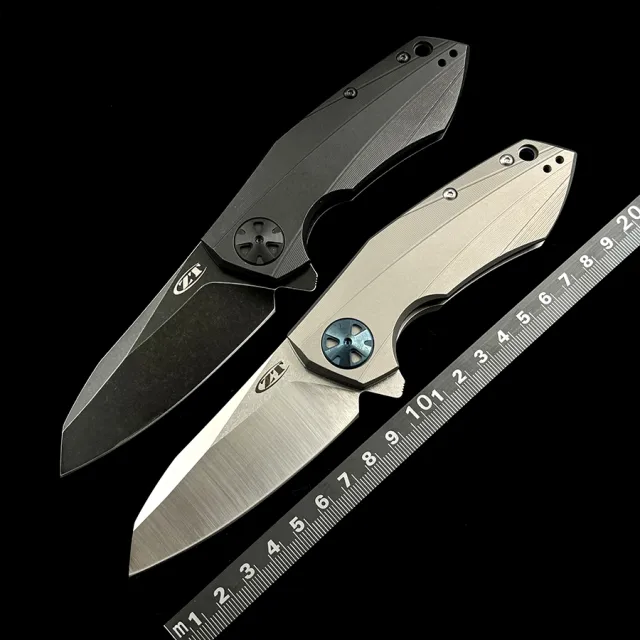 ZT 0456 Ceramics Bearing Folding Knife Mark 204P Titanium Handle Outdoor Camping Hunting EDC Tool Knife