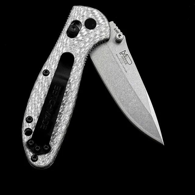 BM MINI 555-1 556-1 Griptilian AXIS Bearing Carbon fiber handle Folding Knife