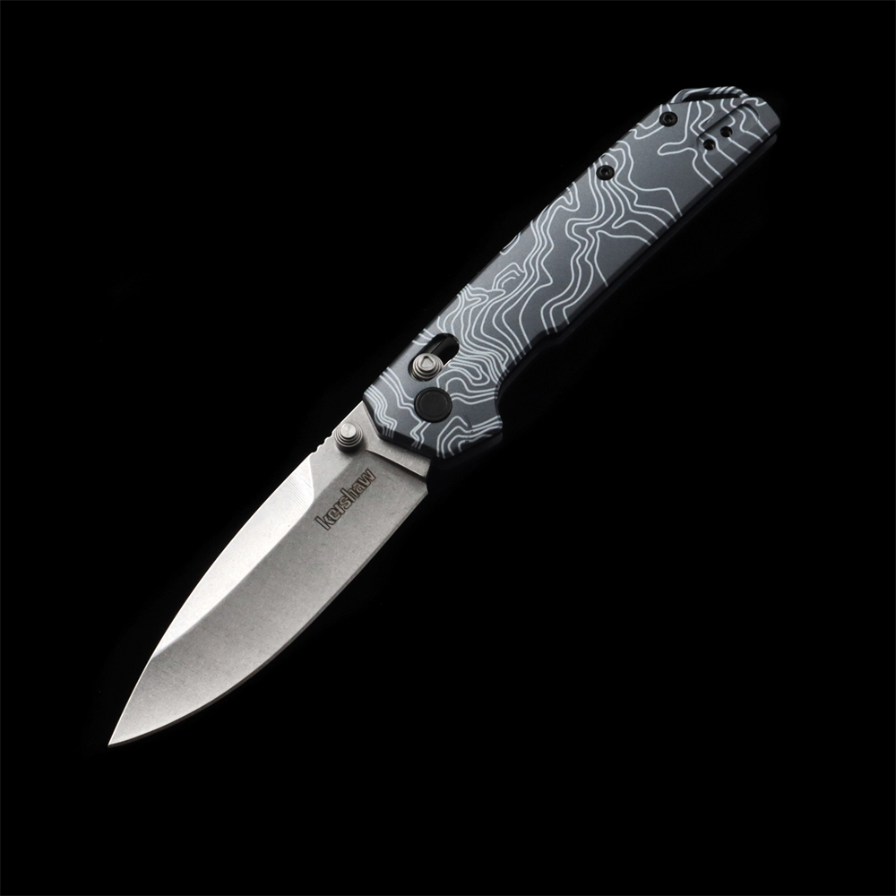 KS 2038 Iridium DuraLock Folding Knife  D2 Blade Aluminum Handles