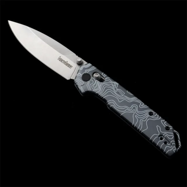 KS 2038 Iridium DuraLock Folding Knife  D2 Blade Aluminum Handles