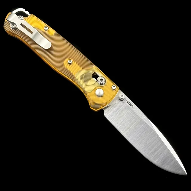 BM 535 PEI BUGOUT AXIS 100% 14C28N blade Folding Knife
