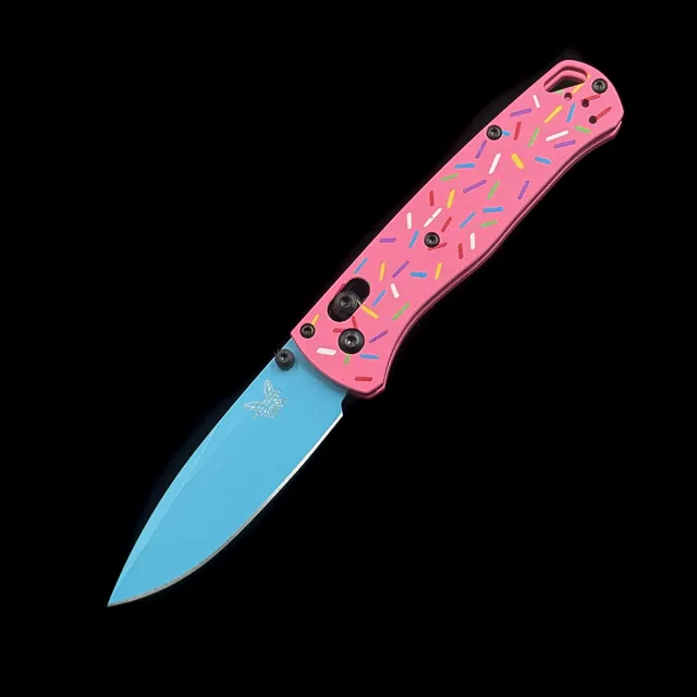 BM 535  Bugout Donut Pink Aluminum Bearing folding knife