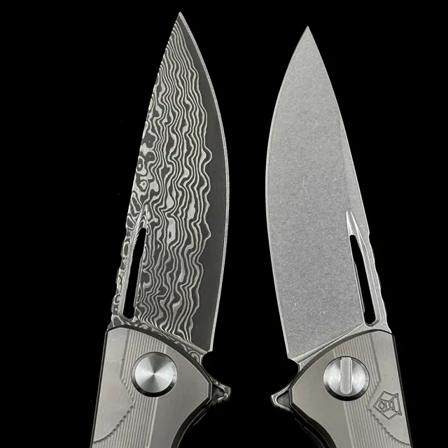 Shirogorov F95 Ball Bearing Titanium Carbon Fiber Handle Knife