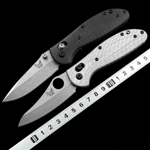 BM MINI 555-1 556-1 Griptilian AXIS Bearing Carbon fiber handle Folding Knife
