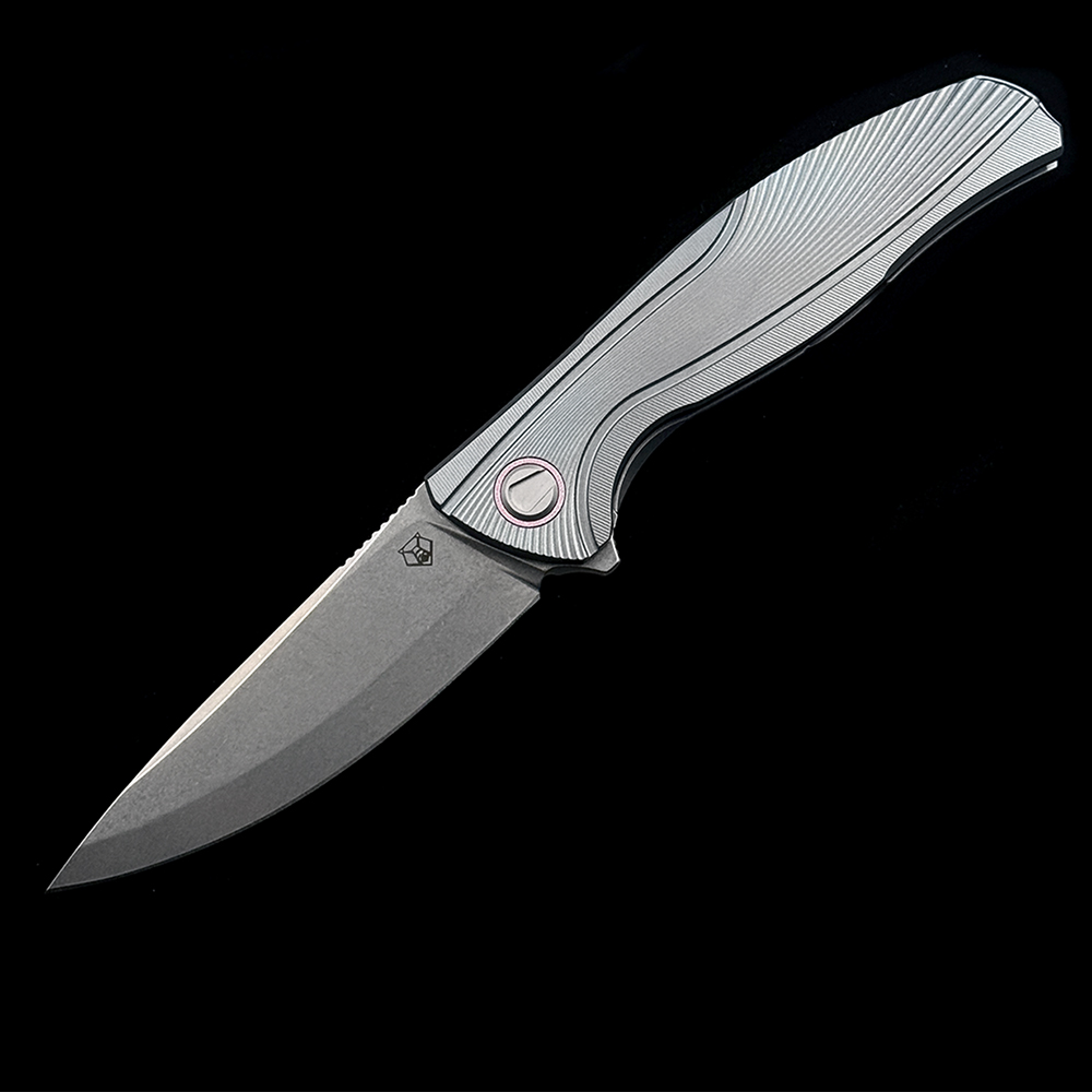 Shirogorov F7 Ceramic Bearing Titanium Handle Mark M390 knife