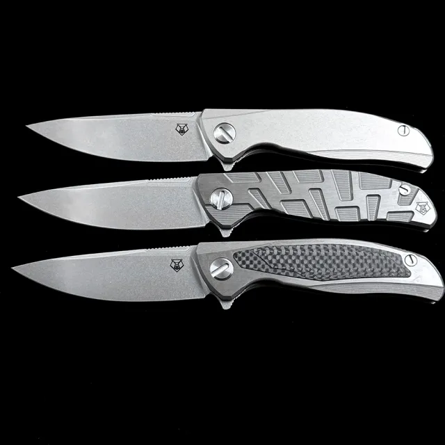 Shirogorov F95T CD F95NL Ball Bearing Titanium Handle Knife