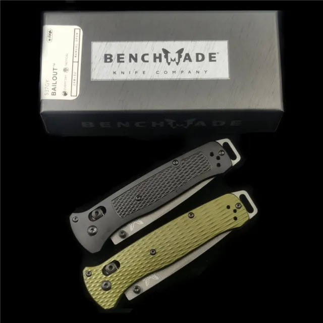BM 537GY Bailout AXIS Aluminum Handle 3V Blade Folding Knife