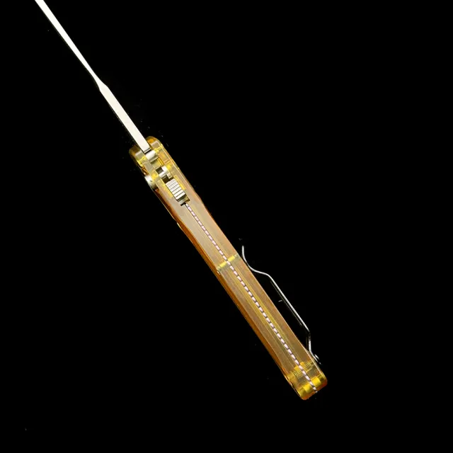 BM 9400 Osborne AUTO Foam Amber Ultem Handle Folding Knife