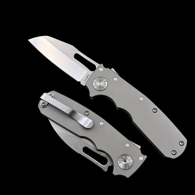 Andrew Demko Shark Cub Deep Carry Ceramic Bearing Titanium Handle Mark S35VN Pocket Folding Tactical Camping Hunting EDC Tool Knife