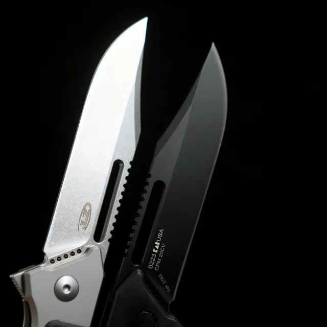 ZT 0223 Flipper Fish Fin KVT Bearing Folding Knife