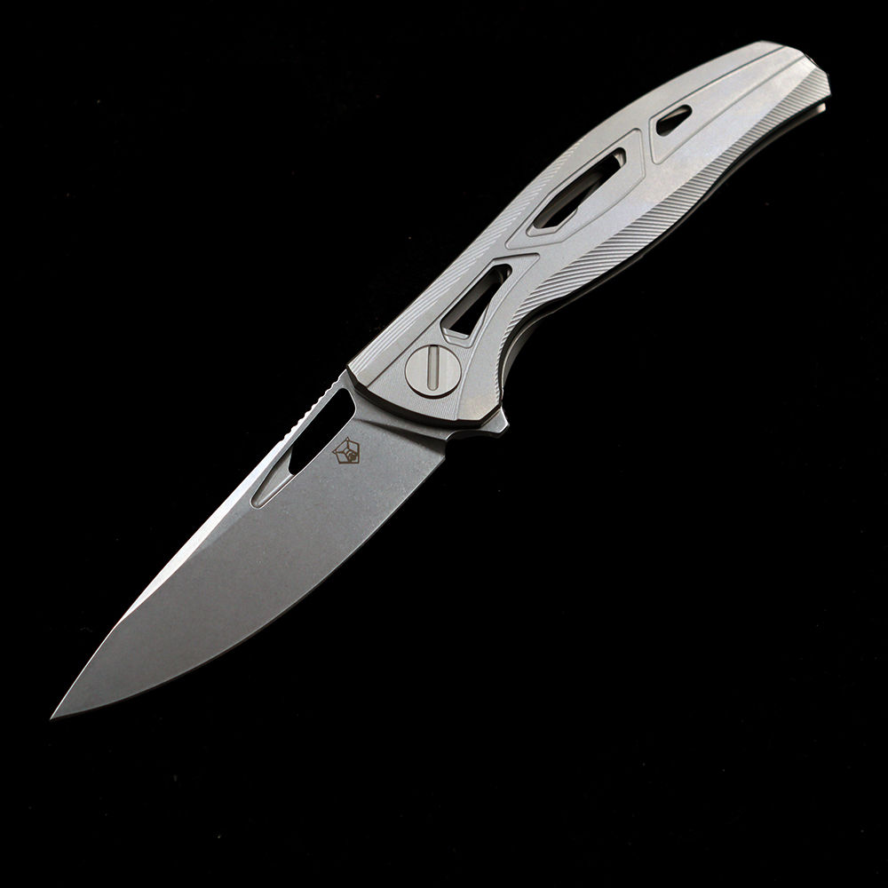 Shirogorov F7 Ceramic Bearing Titanium Handle Mark M390 knife