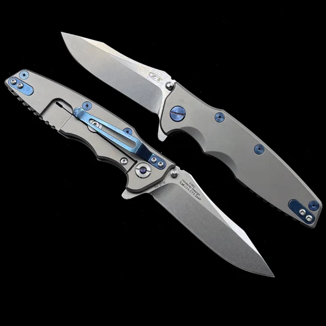 ZT 0392 Ceramic Bearing TC4 Titanium Handle Folding Knife Outdoor Camping Hunting Pocket EDC Tool Knife