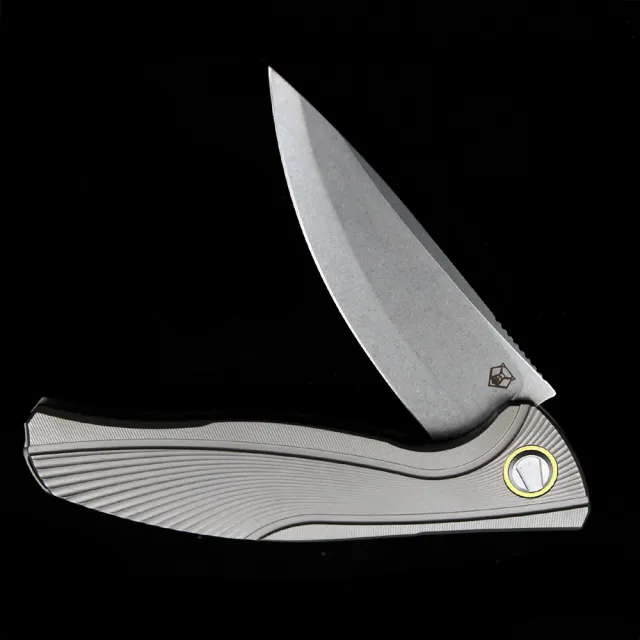 Shirogorov F7 Ceramic Bearing Titanium Handle Mark M390 knife