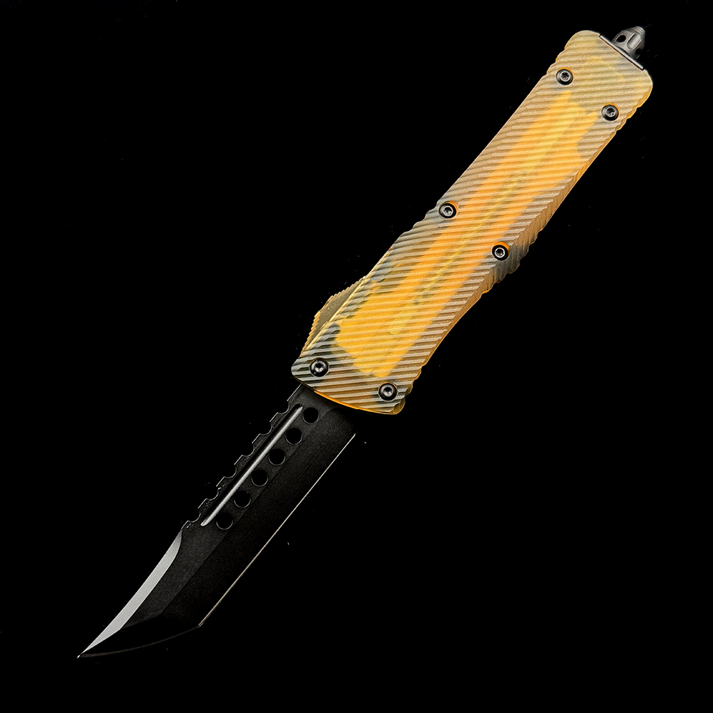 2023 MT Combat Troodon  knife D/E Fluted Ultem Top and Button DLC Magnacut Standard DLC Hardware Signature Series 142-1DLCTULS
