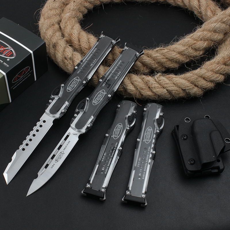 MT 150-10 HALO V 6 Transparent handle  OTF knife