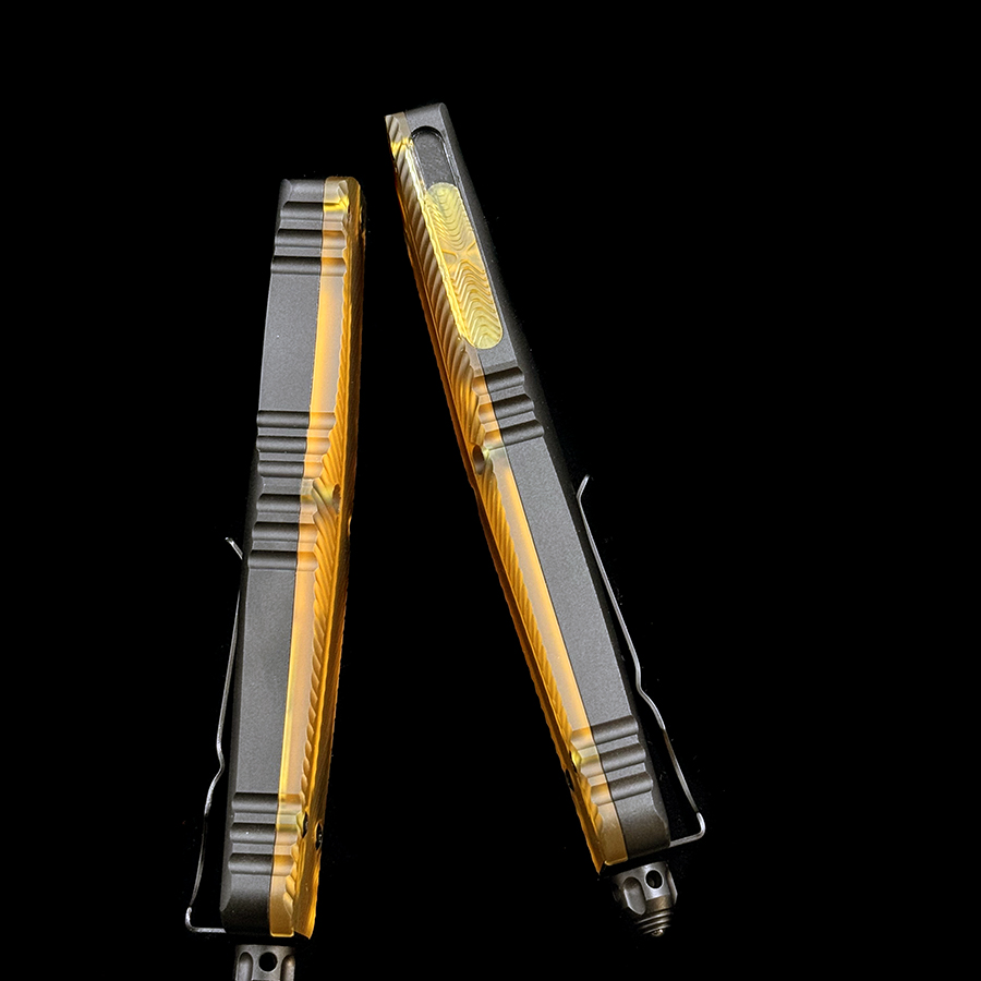 2023 MT Combat Troodon  knife D/E Fluted Ultem Top and Button DLC Magnacut Standard DLC Hardware Signature Series 142-1DLCTULS