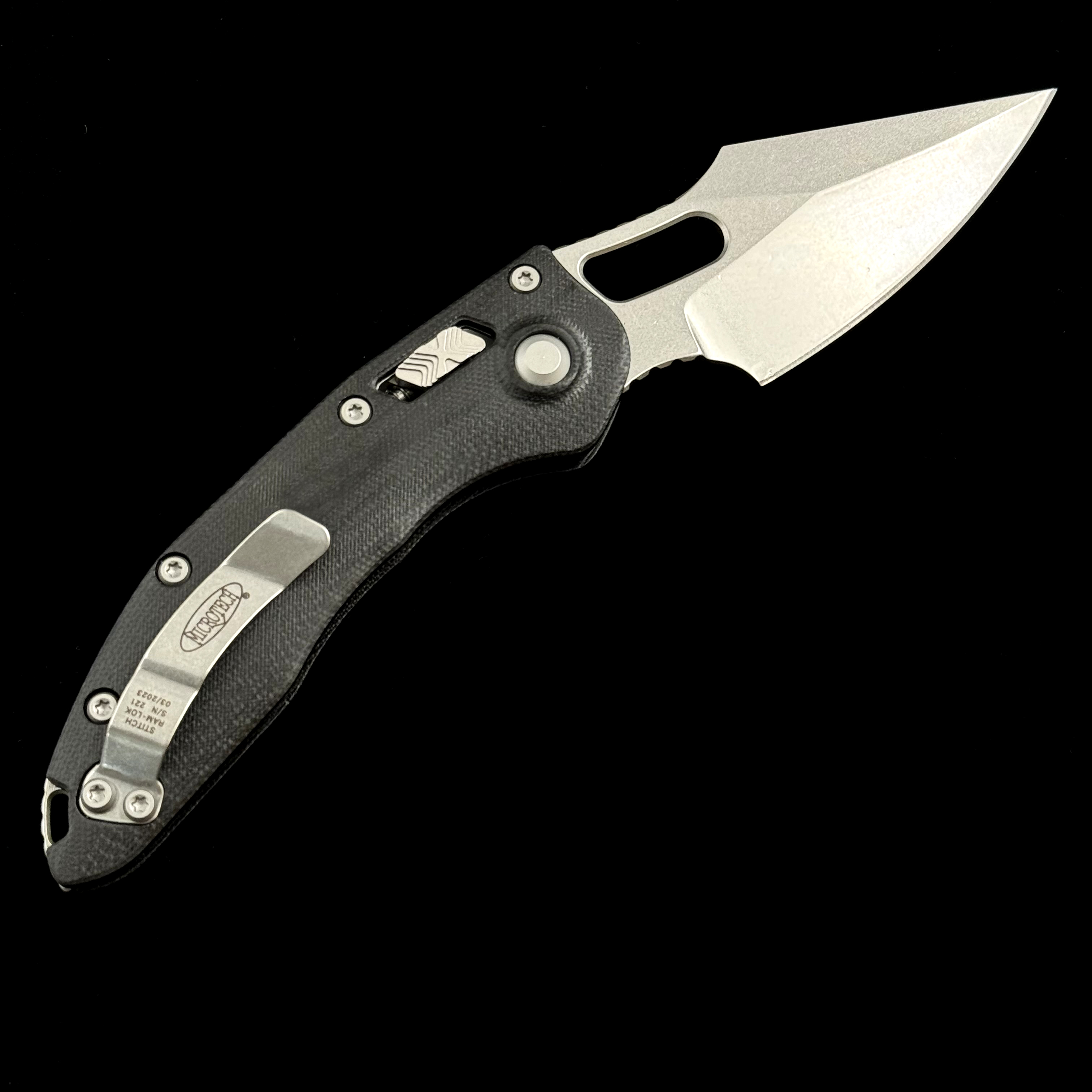 MT RAM-LOK Manual True Carbon Fiber/G10 Ball Bearing  KNIFE