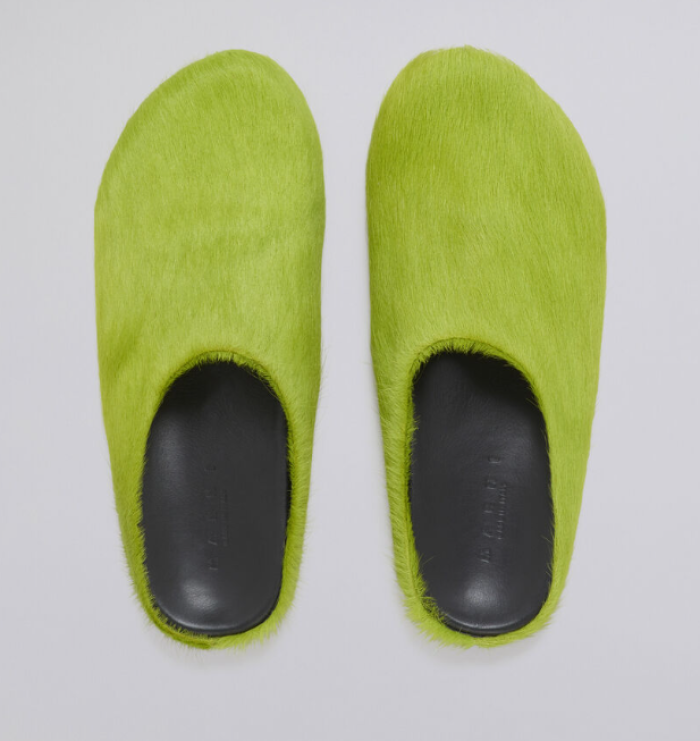 Fussbet Sabot calf-hair slippers