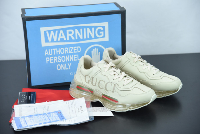 GUCC LOGO RHYTON VINTAGE TRAINER SNEAKER 500877 DRW00 9522