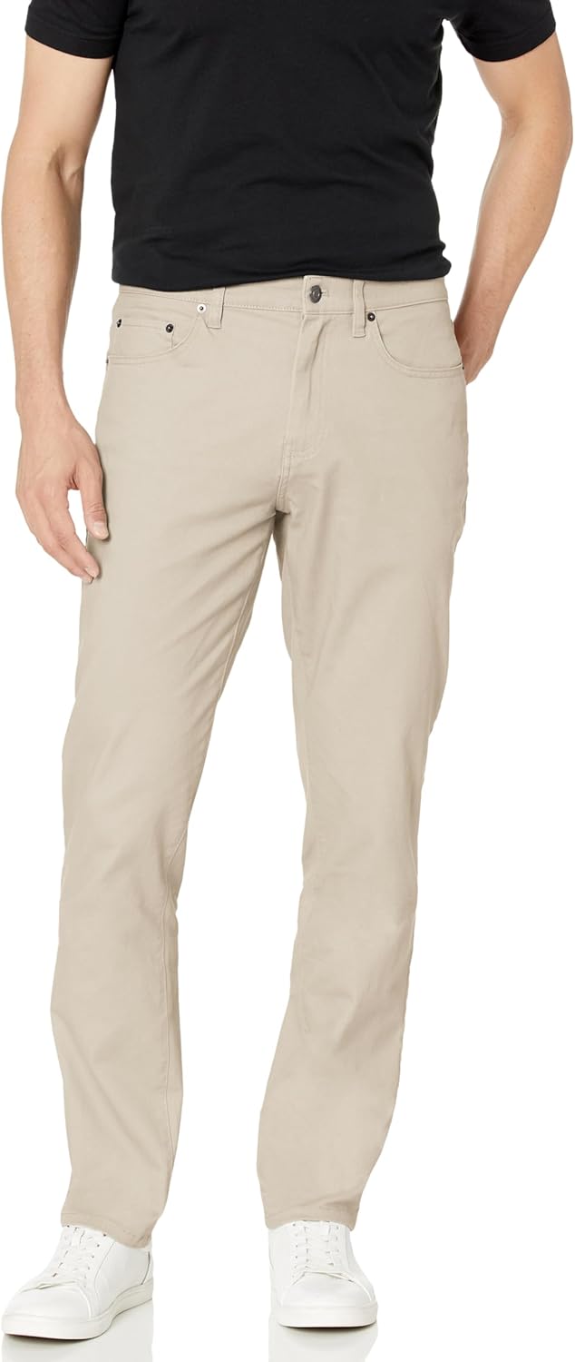 Men's Athletic-Fit Pants, 5-Pocket Stretch Twill Work, Big & Tall