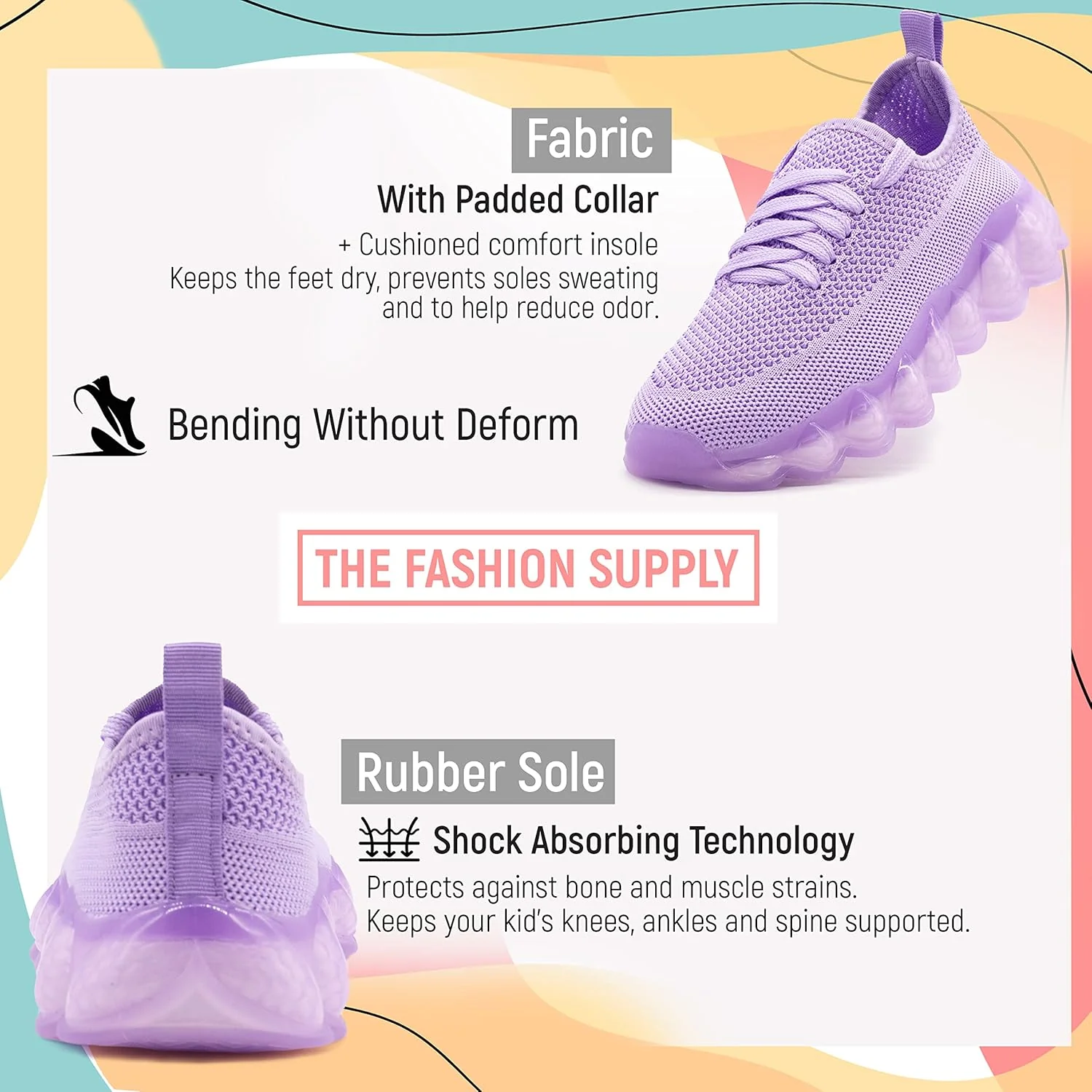 Kids Shoes for Boys & Girls - Lightweight & Breathable Boys & Girls Sneakers - Kids Athletic Shoes - Comfortable Boys and Girls Tennis Shoes with Rubber Sole