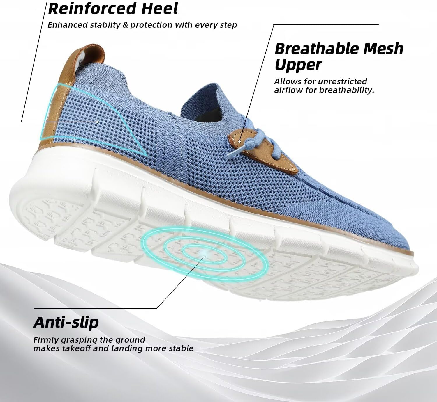 Mens Casual Loafers Shoes Slip On Fashion Walking Dress Sneakers Business Oxfords Work Lightweight Soft Sole Zapatos