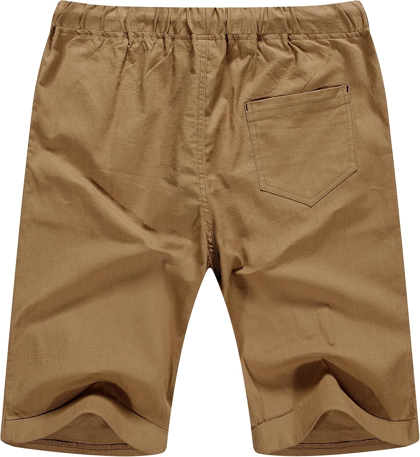 Men’s Linen Shorts Casual Drawstring Summer Beach Shorts