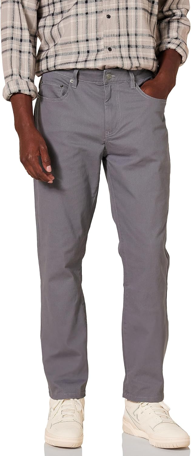 Men's Athletic-Fit Pants, 5-Pocket Stretch Twill Work, Big & Tall