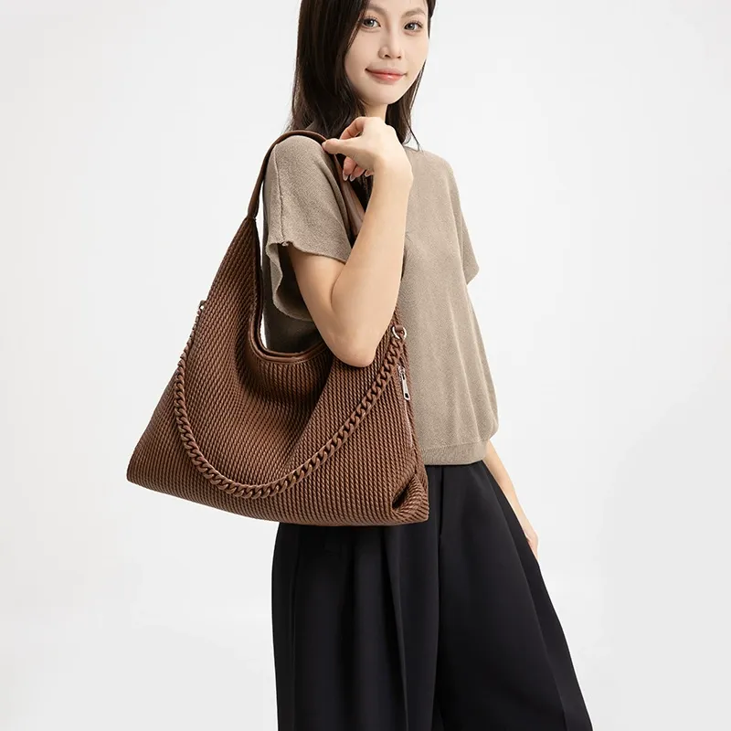 Kalidorexis Woven Soft Hobo Shoulder Bag