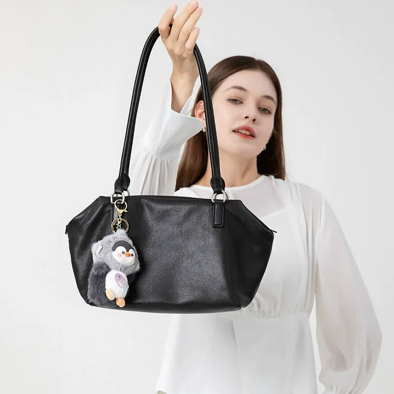 Kalidorexis Leather Shoulder Tote Bag