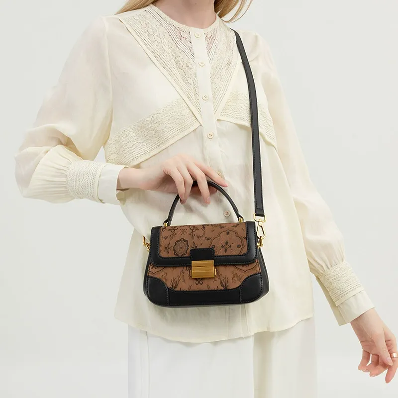 Kalidorexis Patterned Structured Mini Crossbody Bag