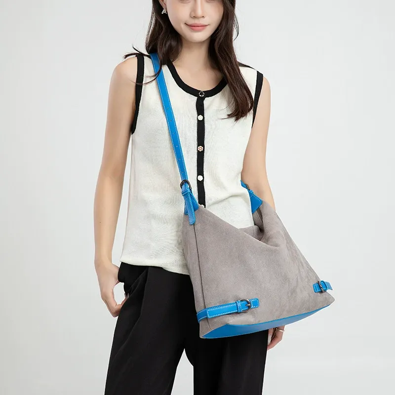 Kalidorexis Suede-Style Hobo Shoulder Bag