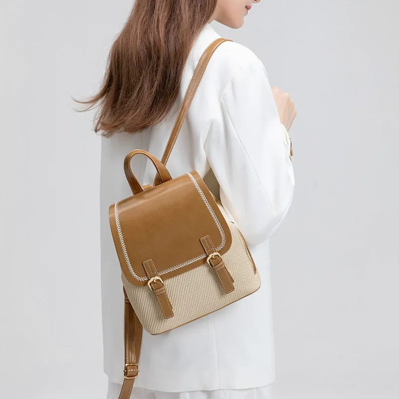 Kalidorexis Woven Leather Mini Backpack